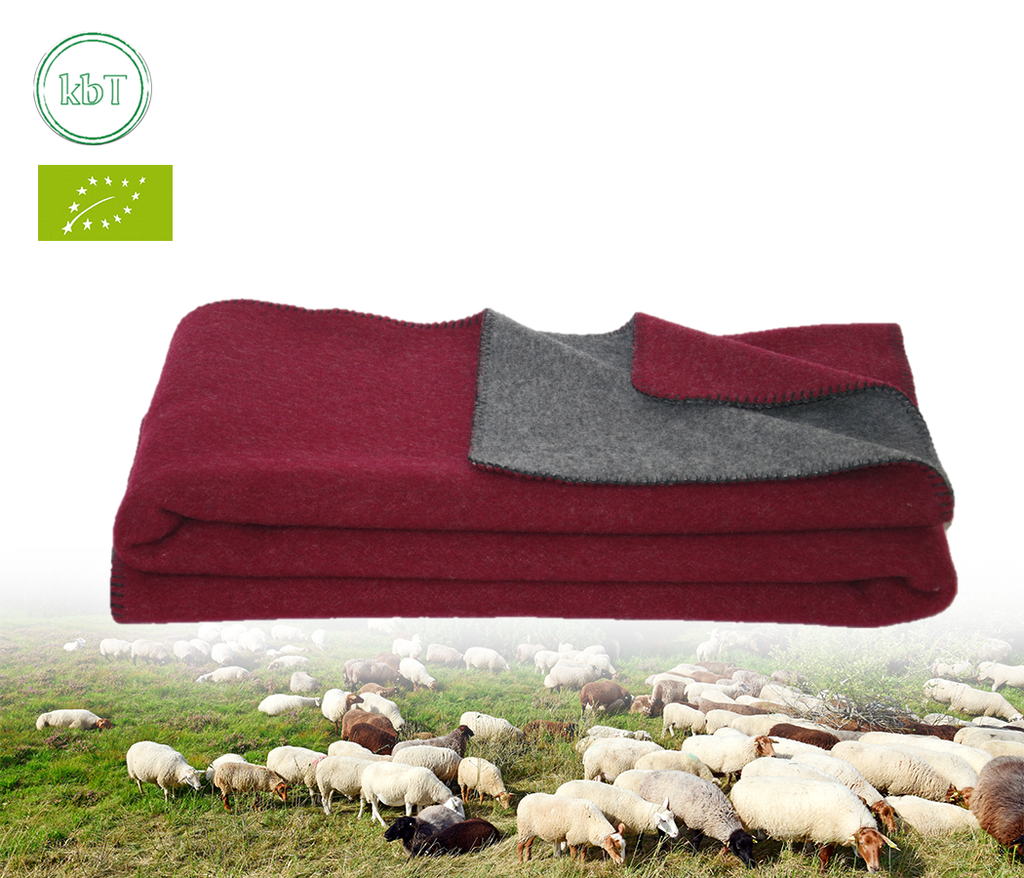 Pure Wool Organic Throw Blanket
