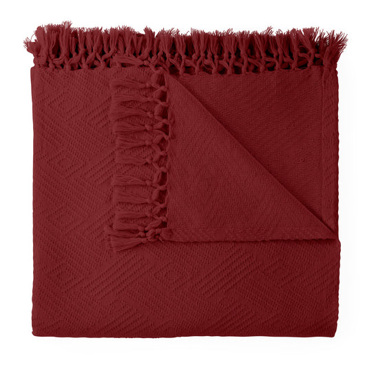 Jacquard-Überwurf mit Rautenmuster