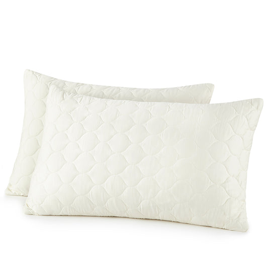 Organic Cotton Quilted Pillow Protectors