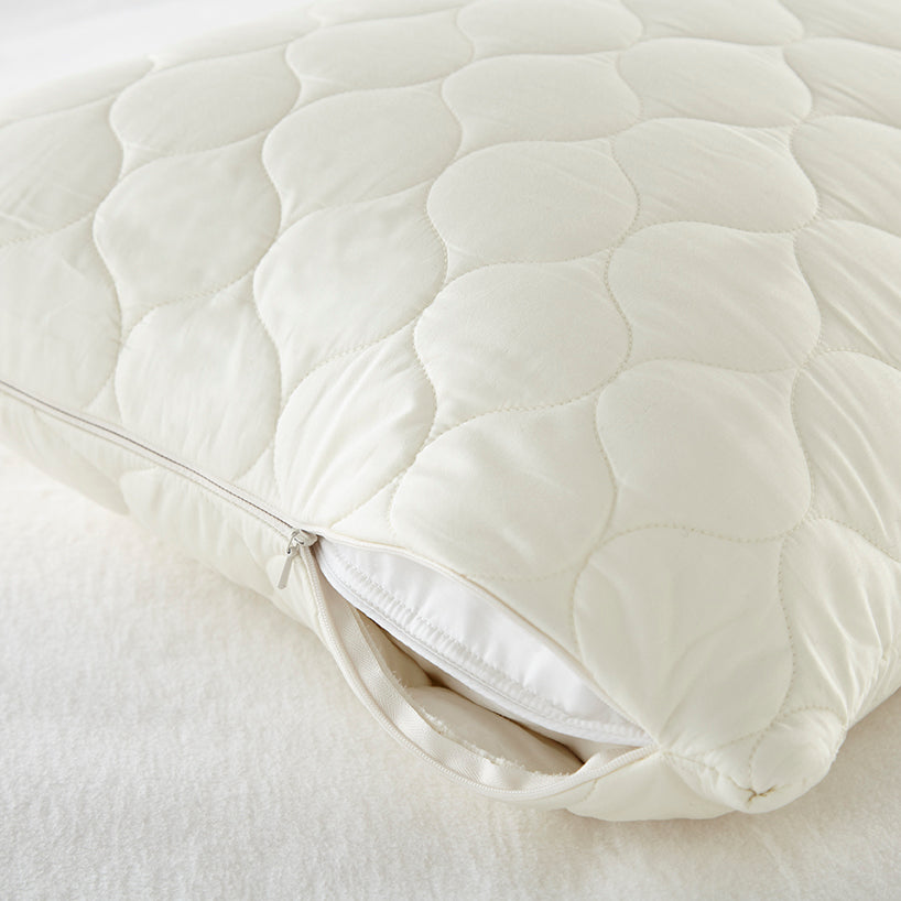 Organic Cotton Quilted Pillow Protectors