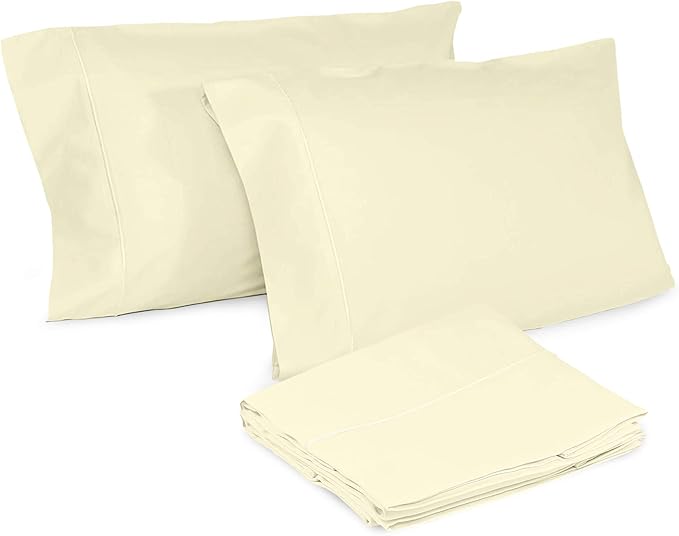 300TC Sateen Pillowcase Set (Size Toddler, Color Natural)