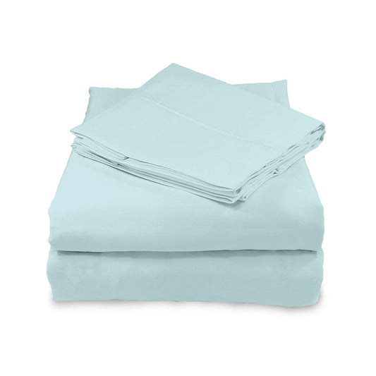 300 Thread Count Organic Sheets (Size Twin, Color Ocean Blue )