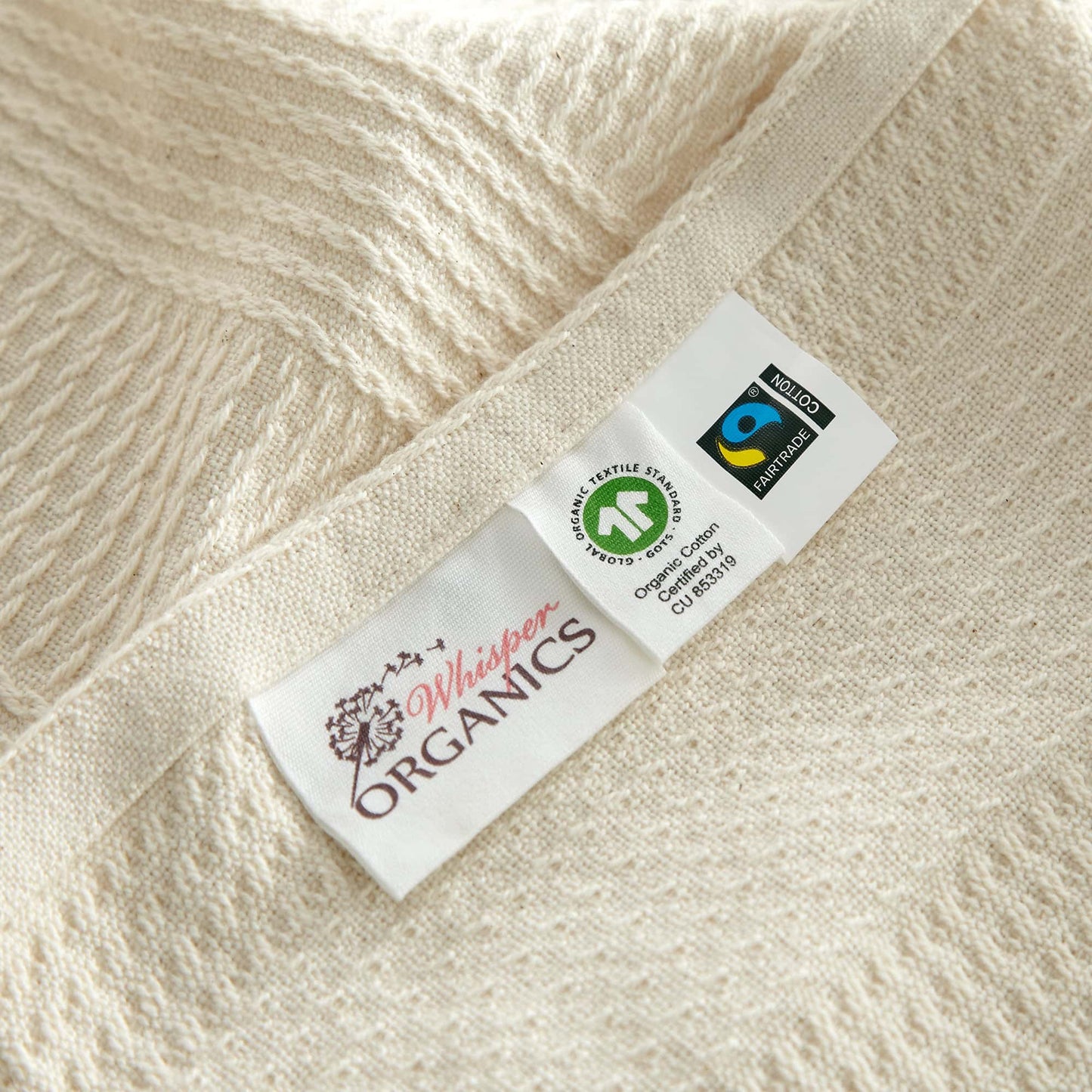 Organic Cotton Throw with Tassels Whisper Organics