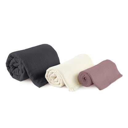 Muslin Organic Cotton Throw Blanket Whisper Organics