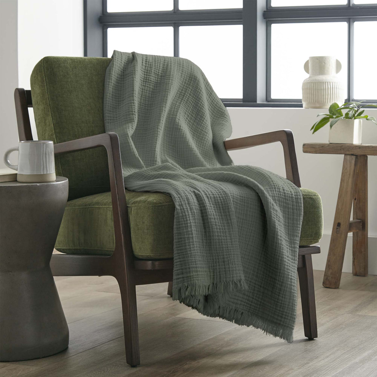 Muslin Organic Cotton Throw Blanket Whisper Organics