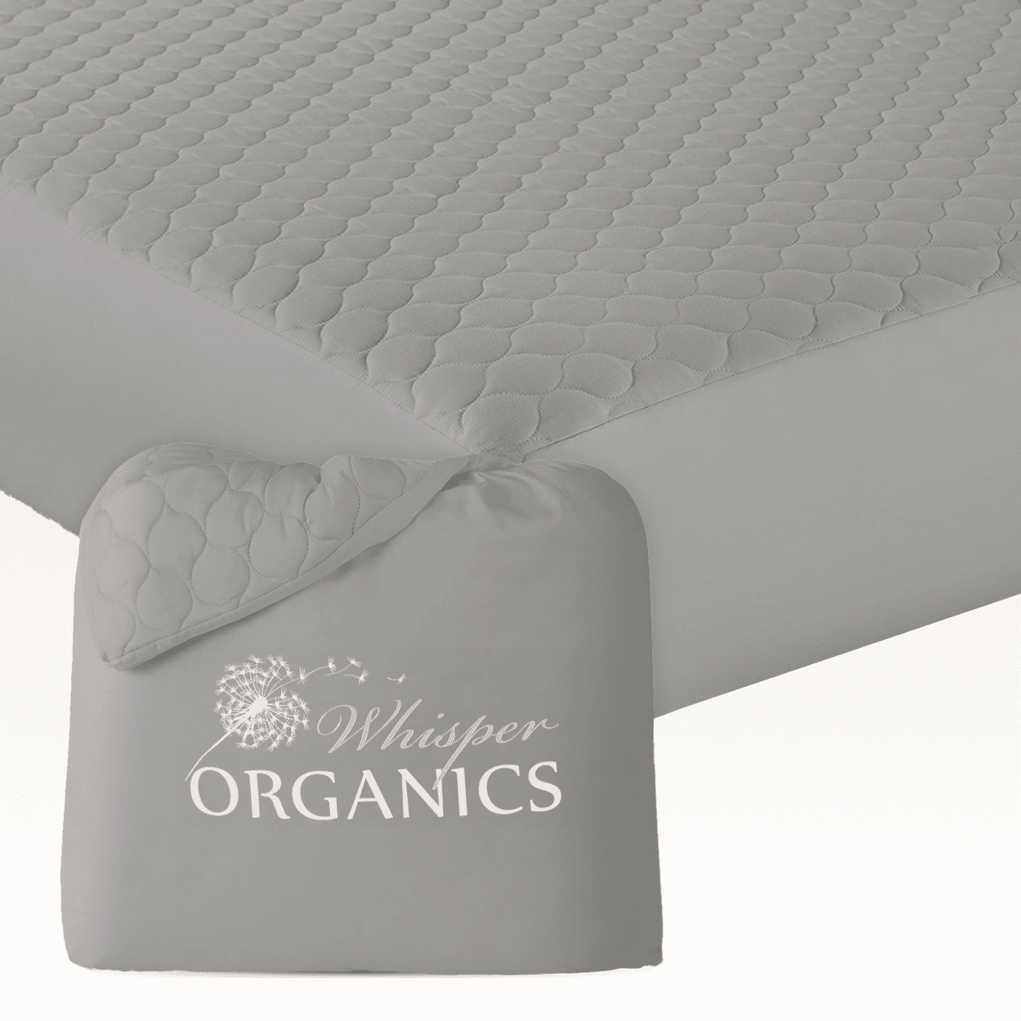 Organic Cotton Quilted Mattress Pad Protector Whisper Organics
