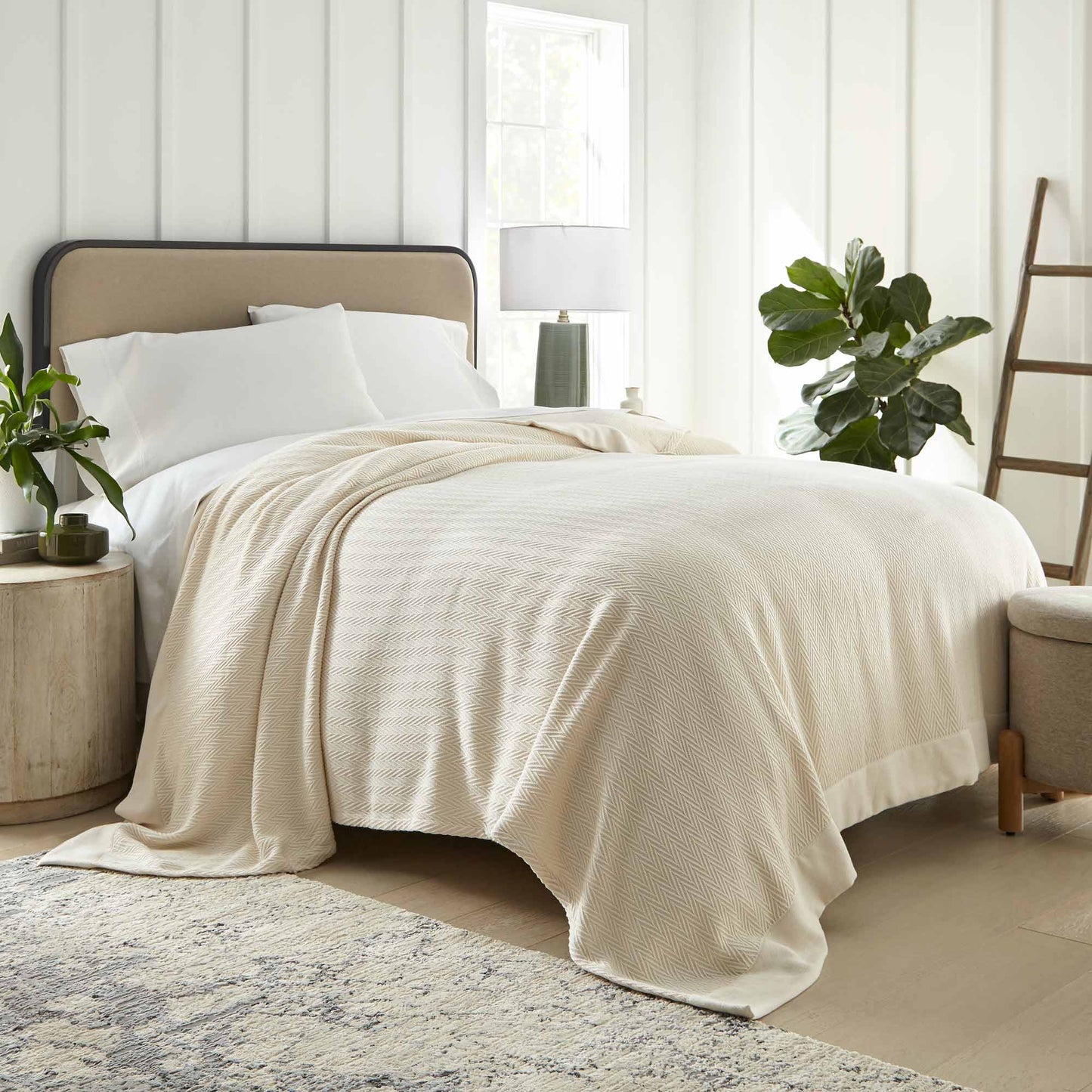 Organic Herringbone Blanket Whisper Organics