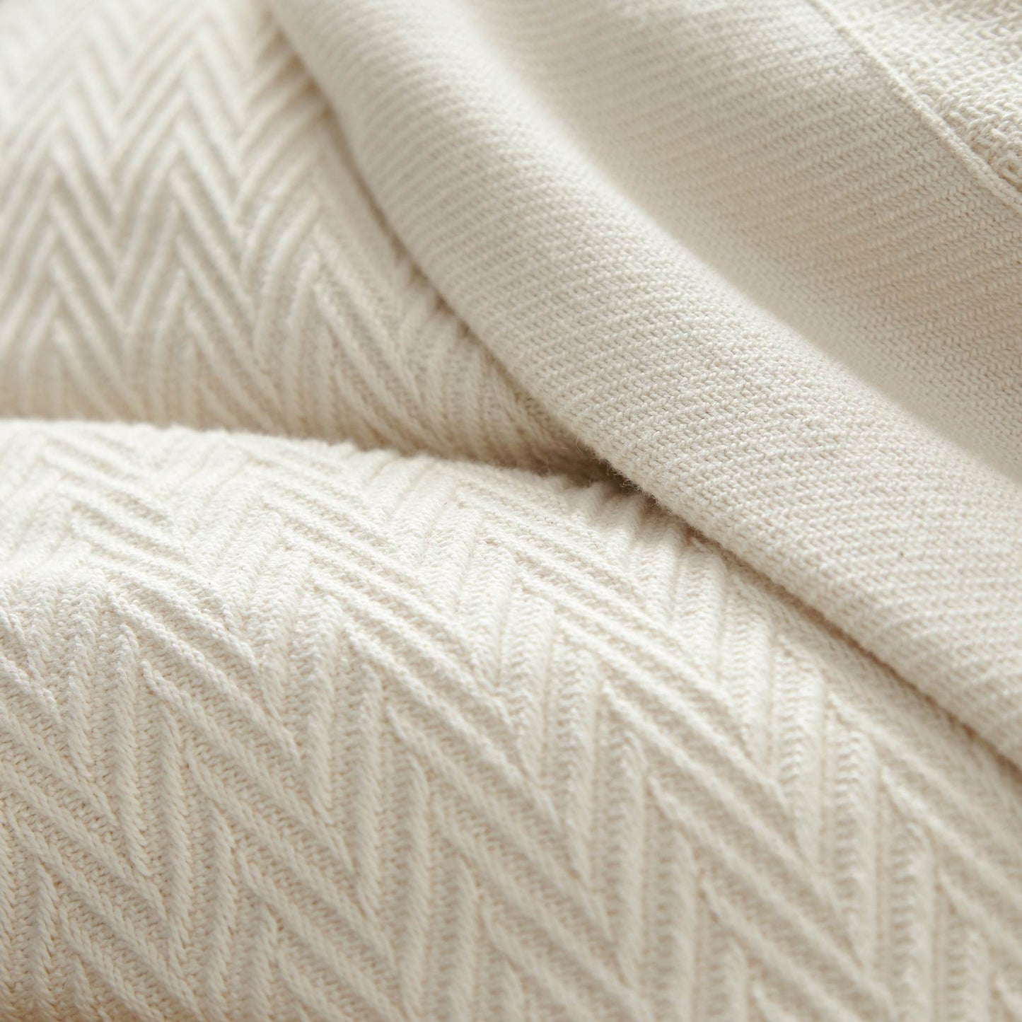 Organic Herringbone Blanket Whisper Organics