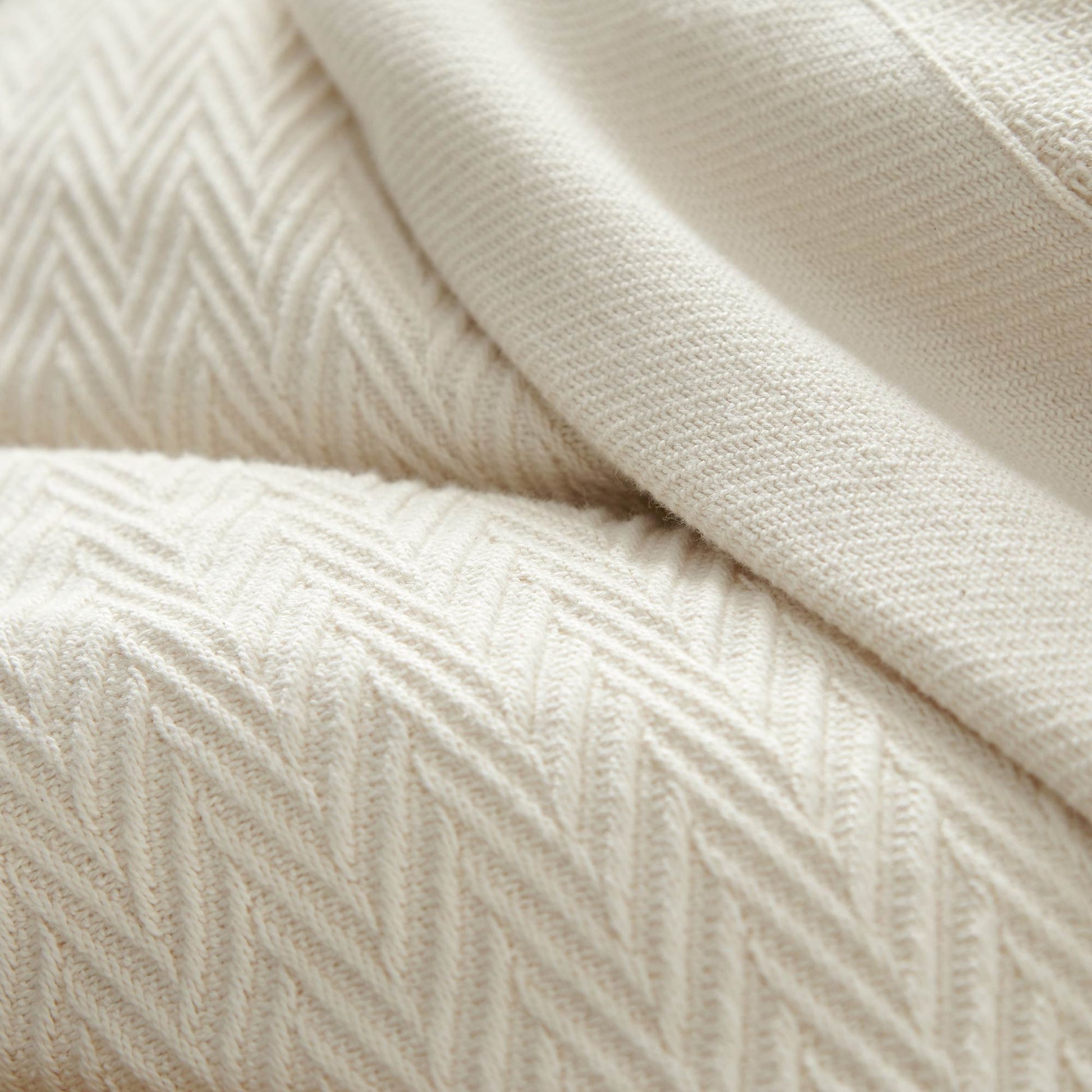 Organic Herringbone Blanket Whisper Organics