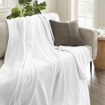 Organic Herringbone Blanket Whisper Organics