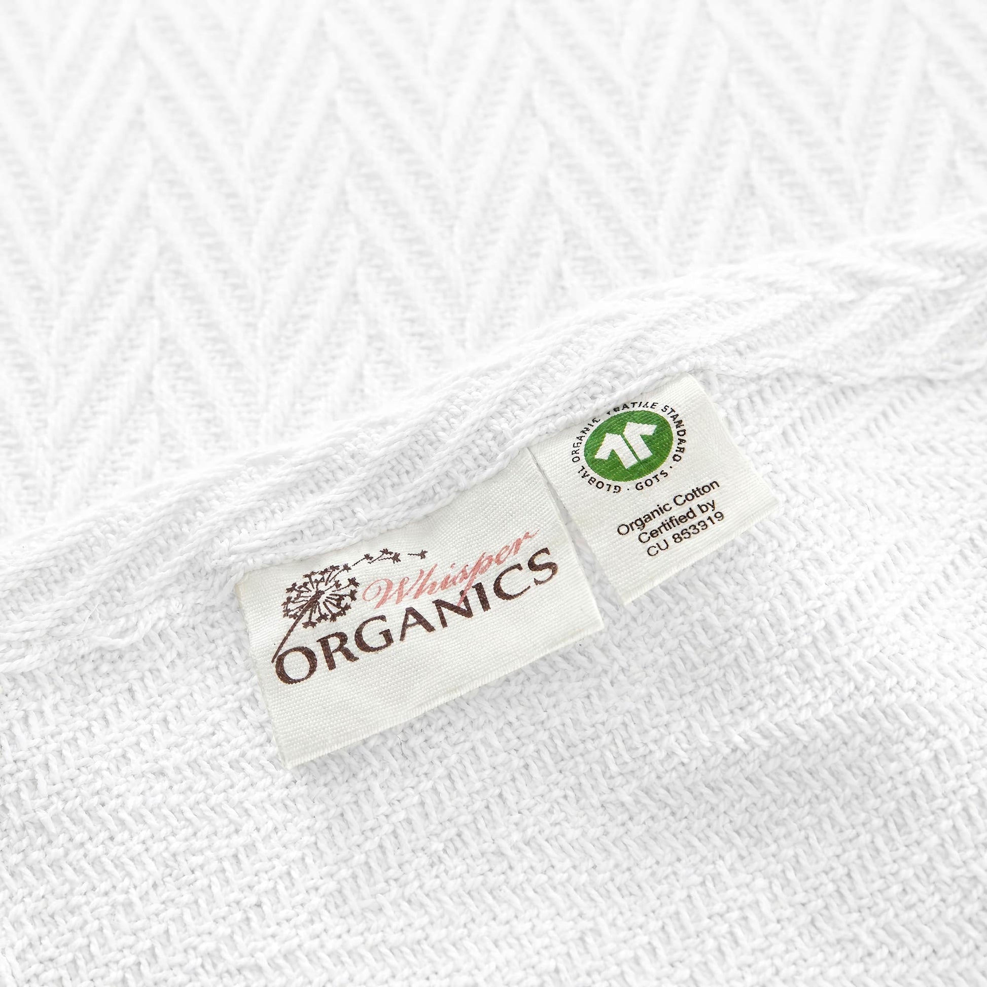 Organic Herringbone Blanket Whisper Organics