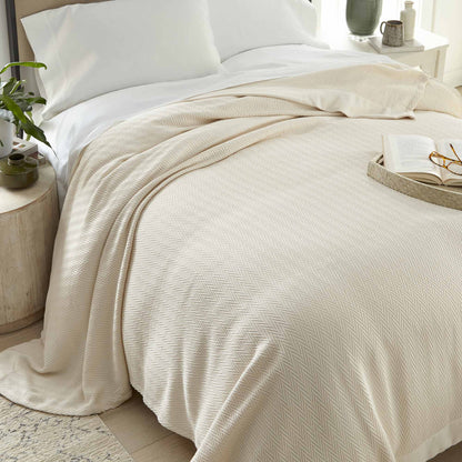Organic Herringbone Blanket Whisper Organics